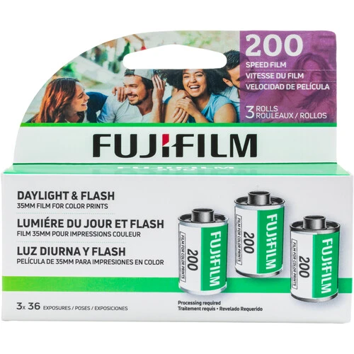 FUJIFILM 200 Color Negative Film — 35mm, 36 Exposures, 3-Pack